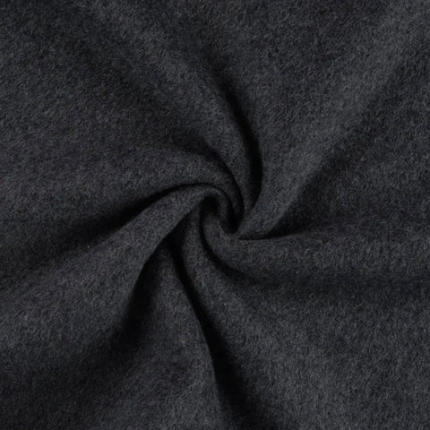 Bio Baumwollfleece GOTS "Dark Grey melange”
