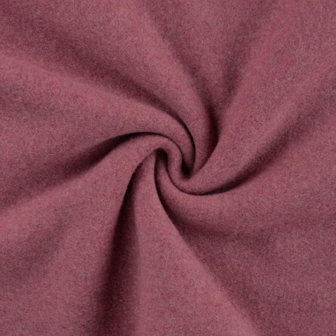 Bio Baumwollfleece “Bordeaux melange”