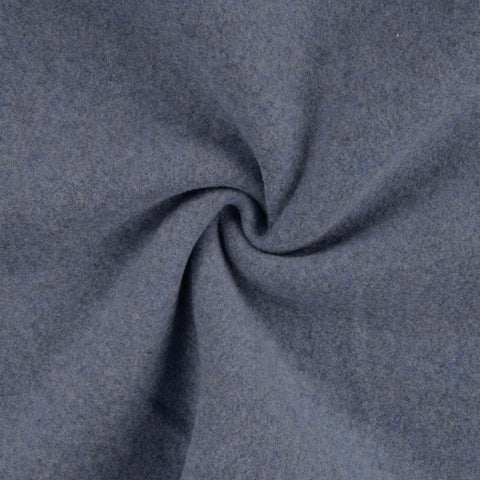 Bio Baumwollfleece GOTS „Jeans melange“