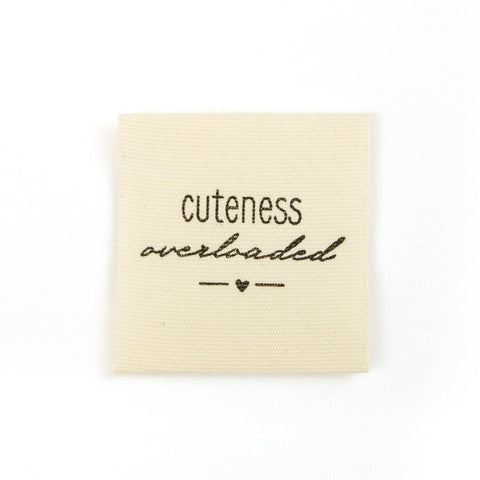 Etiquette en coton Mignonne Surchargée