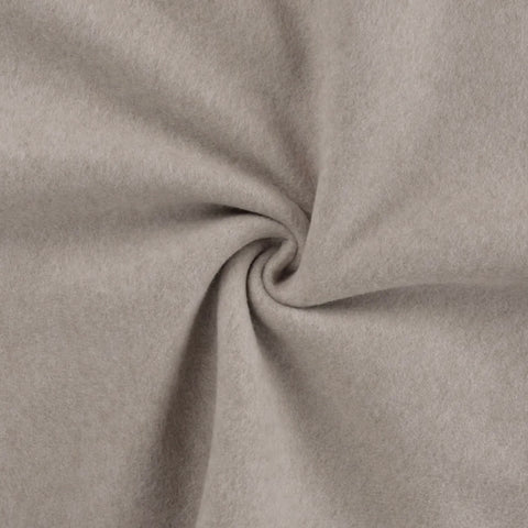 Bio Baumwollfleece GOTS „Taupe melange“