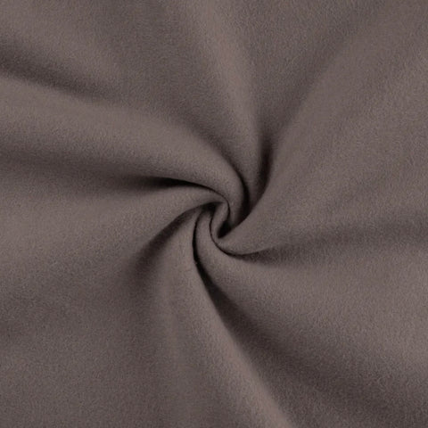 Organic cotton fleece “Dusty Brown”