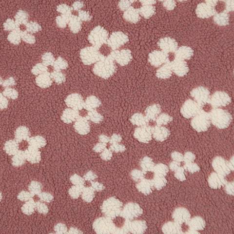 Teddy Flower “Ecru on Old Berry”