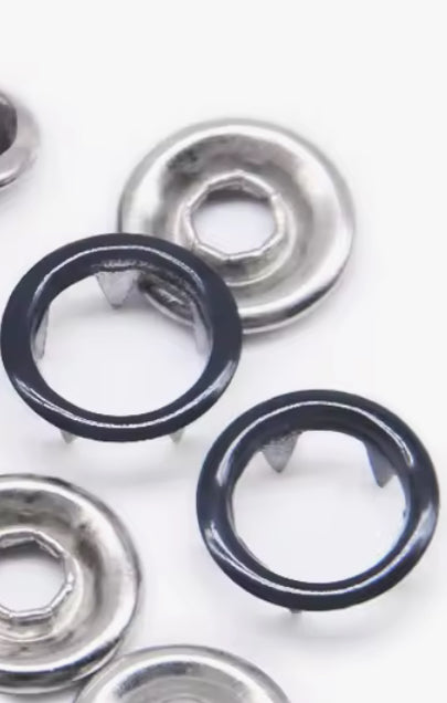 Jersey Druckknöpfe Schwarz (50pcs.)