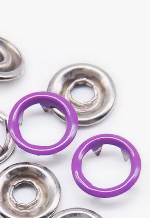 Jersey Druckknöpfe Purple (50pcs.)