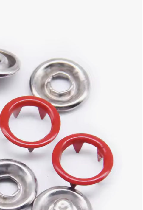 Jersey Druckknöpfe Rot (50pcs.)
