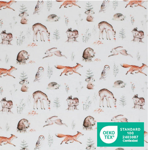 Cotton Poplin "Waldtiere"