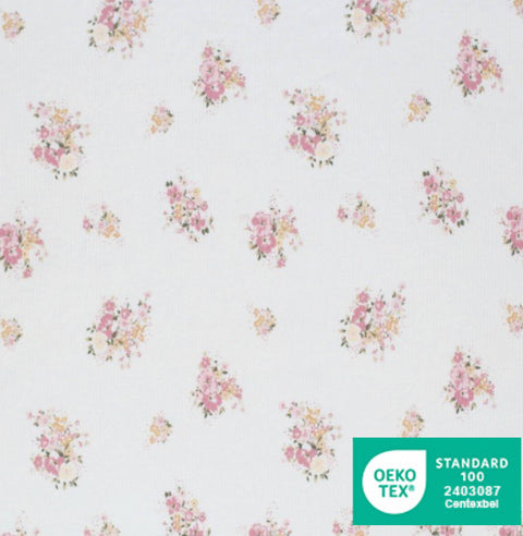 Rib Jersey „Blumenstrauss Rosa“