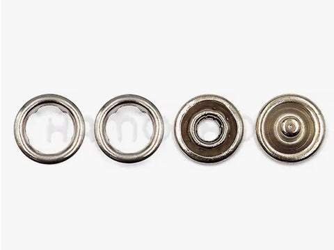 Jersey Druckknöpfe Silber (50pcs.)