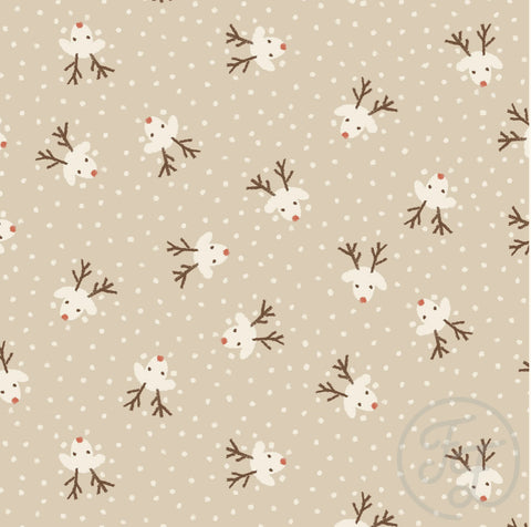 Family Fabrics /Musselin „Rudolph Small Beige“