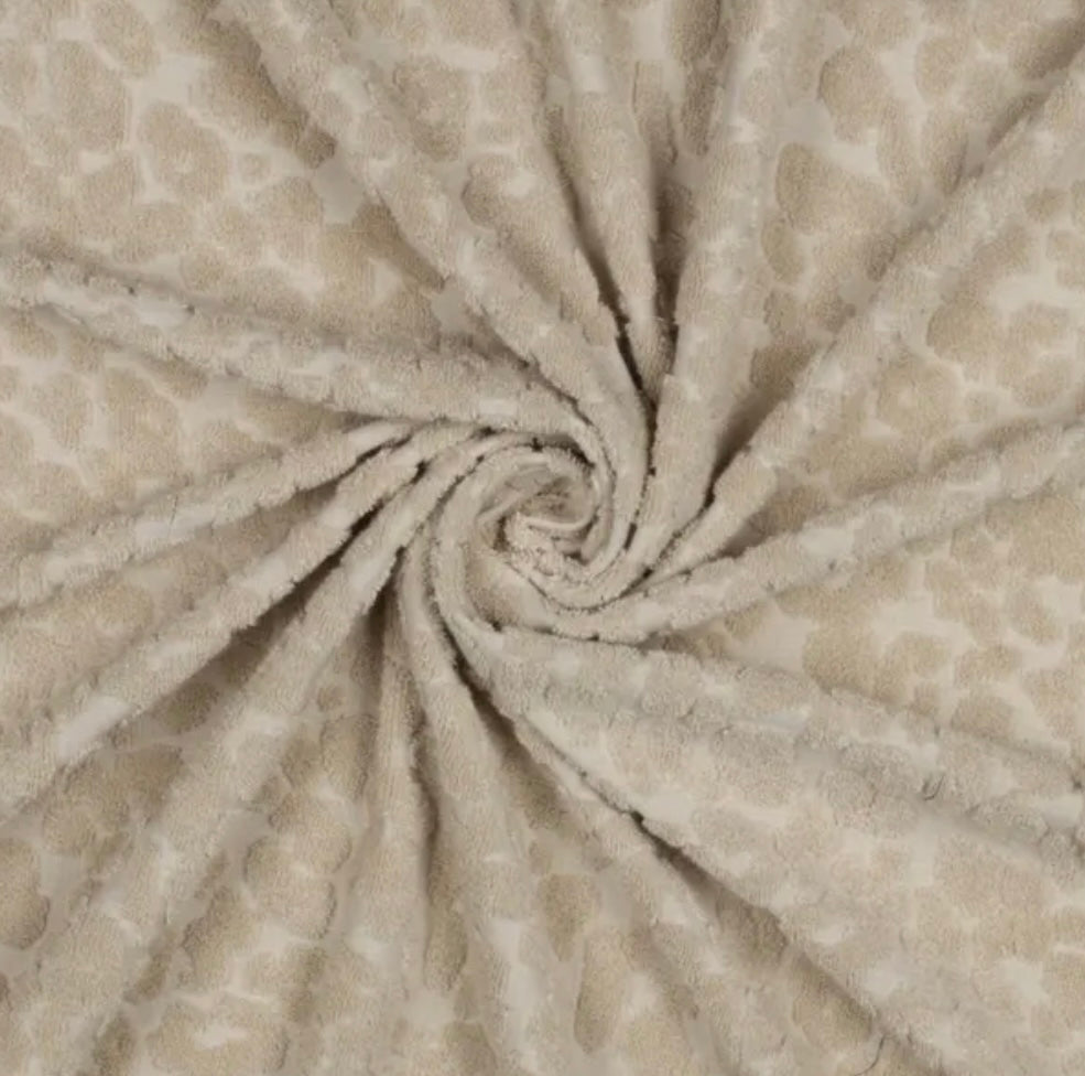 Frottee Stoff „Animal Print Sand“