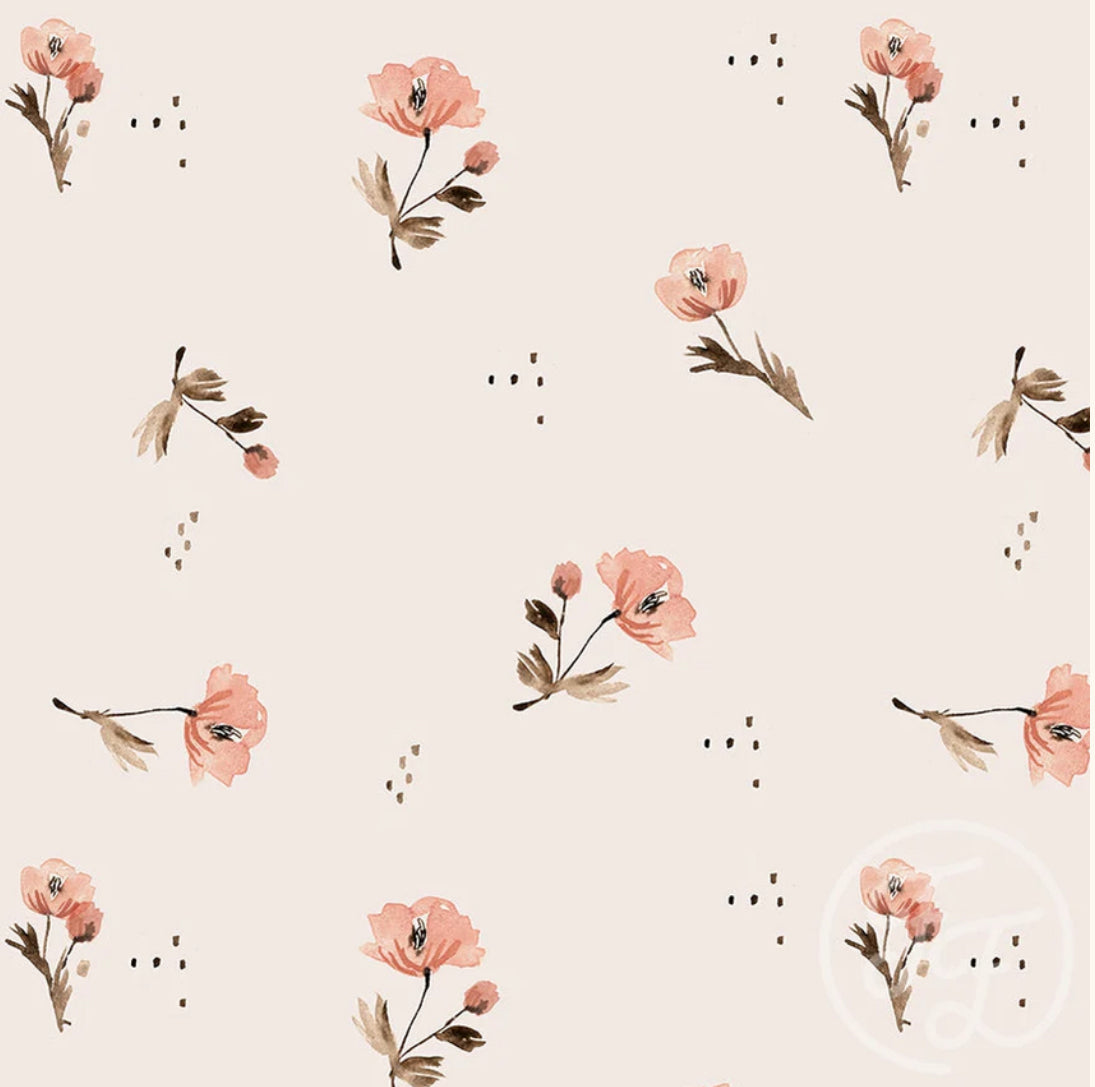 Family Fabrics / Jersey "Mini Flowers Pink“