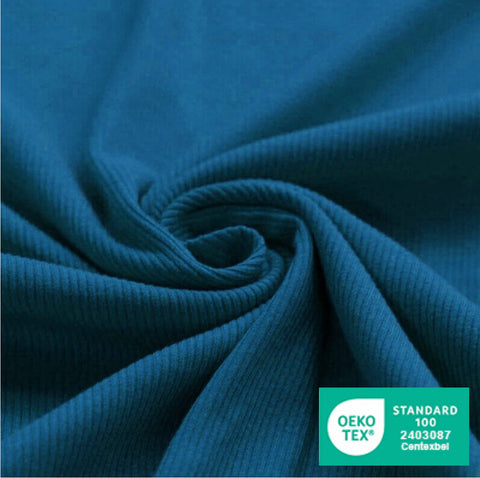 Rib Jersey "Petrol Blau“