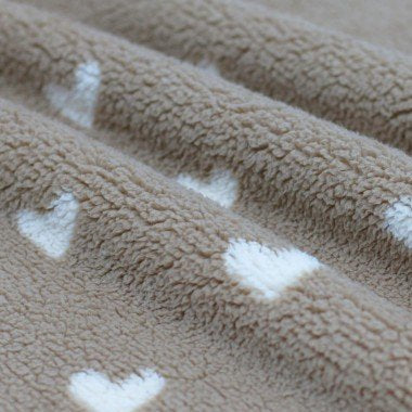 Teddy „Herz Dunkel Beige“