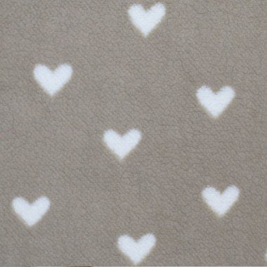 Teddy „Herz Dunkel Beige“
