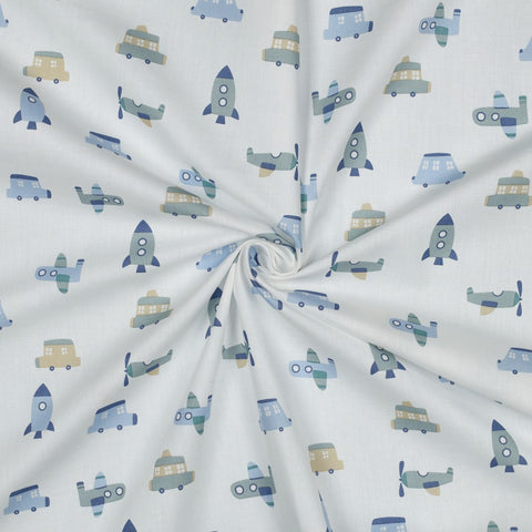 Fine Cotton Poplin „Vehicles“