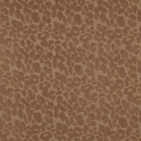 Frottee Stoff „Animal Print Braun“
