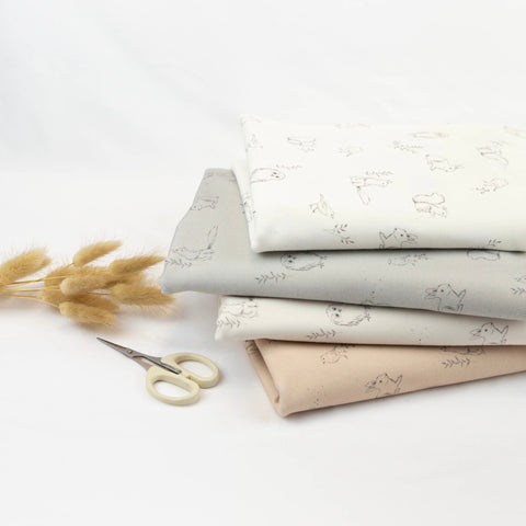BloomeFabrics / Jersey "Waldtiere Cream“