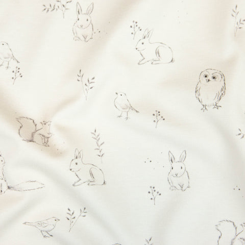 BloomeFabrics / Jersey "Waldtiere Cream“