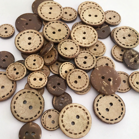 Kokosnuss Knopf II in versch. Grössen (5er-Pack)