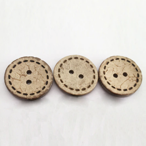 Kokosnuss Knopf II in versch. Grössen (5er-Pack)