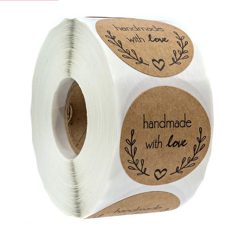 Autocollants « Handmade with Love II » (10 autocollants)