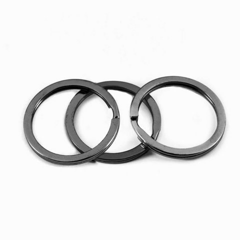 Schlüsselring Silber-Schwarz
