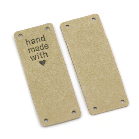 Fait main avec Love Label "Sand" (pack de 5)