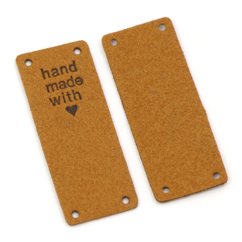 Fait main avec Love Label « Light Brown » (pack de 5)