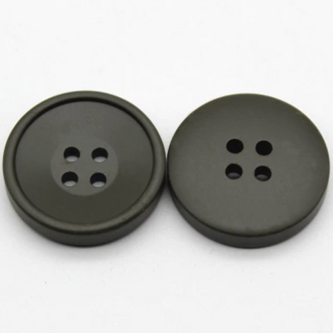 Knopf Kunststoff 21mm (Dark Khaki - 5er-Pack)
