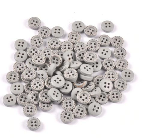 Bouton en bois de différentes couleurs 10mm (pack de 5)