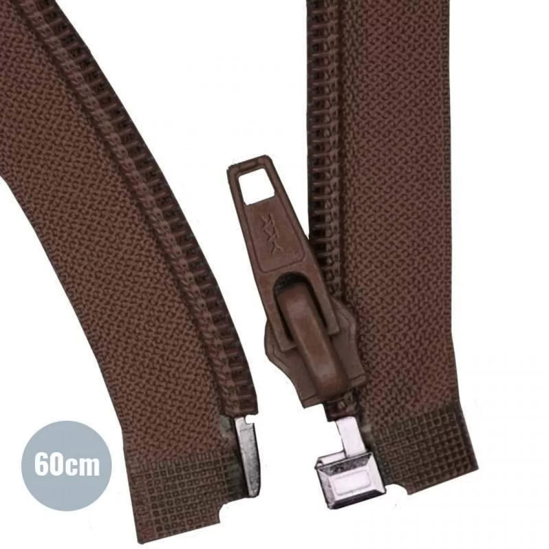 Fermeture éclair YKK Séparable 60cm « Marron »