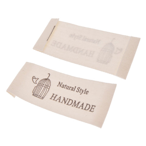 Etiquette en coton fait main (pack de 10)