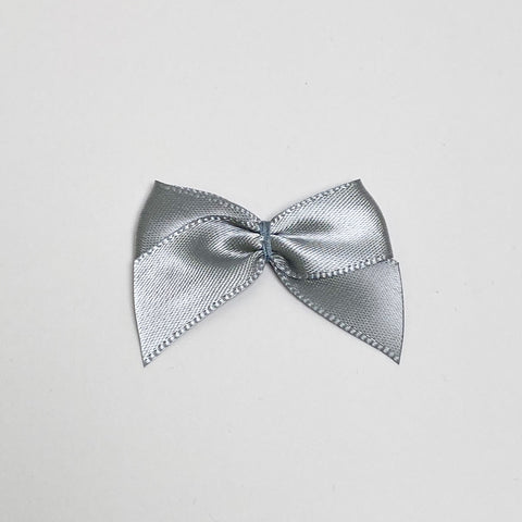 Noeud satin "Bleu fumée"