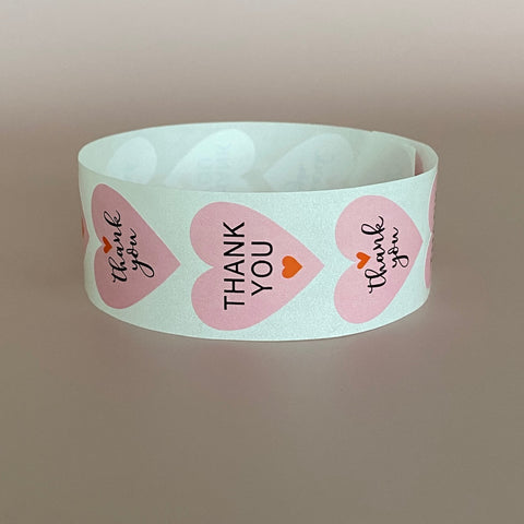 Stickers coeur "Merci" (10 stickers)