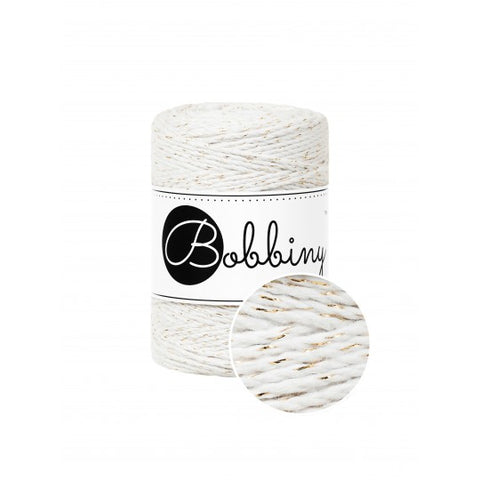 Blanc Cassé Doré / CORDON MACRAMÉE 3PLIS 1.5MM 100M