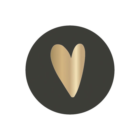 Autocollants Coeur Foncé (3 pièces)
