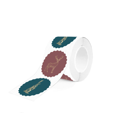 Duo - Stickers Lièvre/Cerf Doré (2 pièces)
