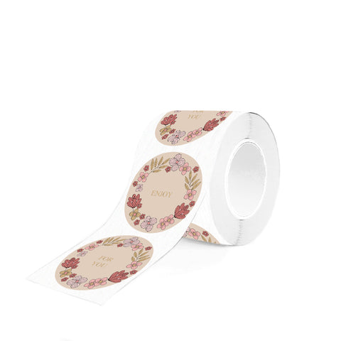 Duo - Stickers Champ de Fleurs Or/Rose (2 pièces)