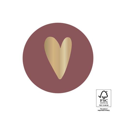 Autocollants Coeur Betterave Rouge (3 pièces)