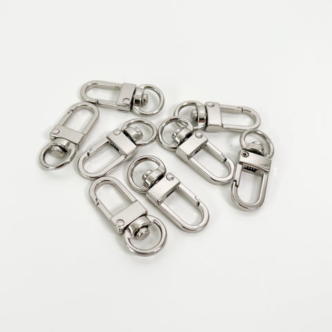Drehbare Karabiner Verschluss Silber