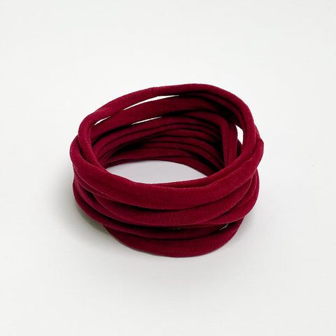 Elastique à cheveux en nylon "bordeaux"