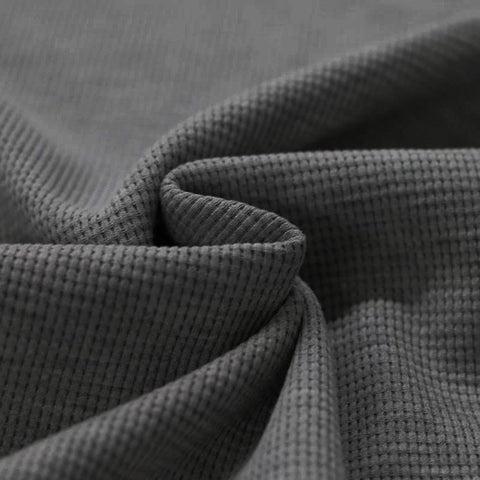 Waffle Knit Jersey melange “Dunkelgrau”