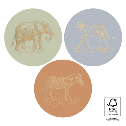 Multi - Jungle Vintage Gold Stickers (3 Stück)