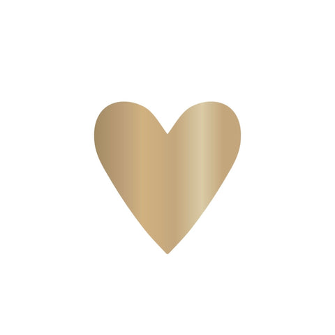 Mini autocollants coeur dorés (3 pièces)