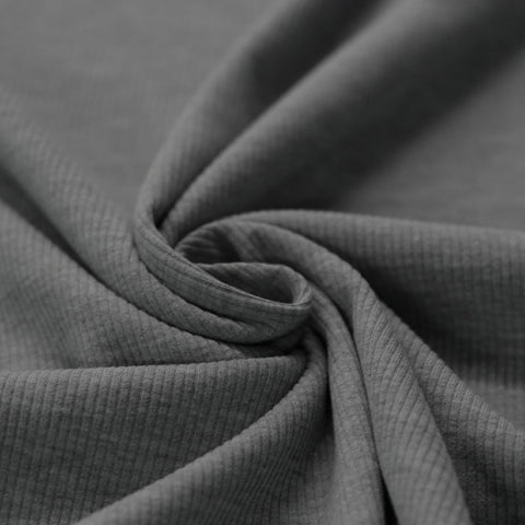 Rib jersey melange “dark grey”
