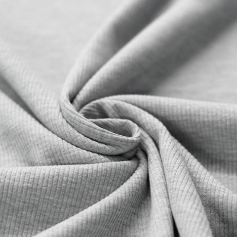 Rib jersey melange “light grey”