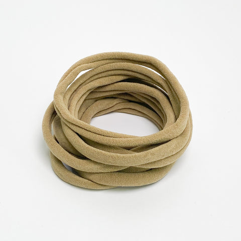 Elastique à cheveux en nylon "sable"