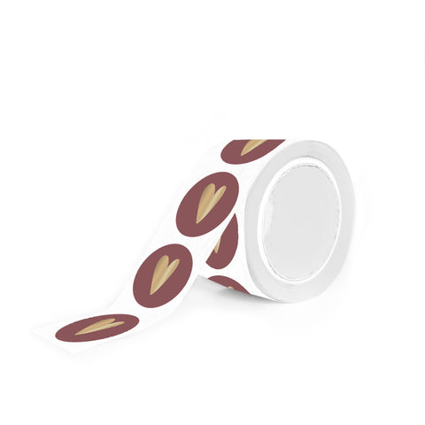 Autocollants Coeur Betterave Rouge (3 pièces)