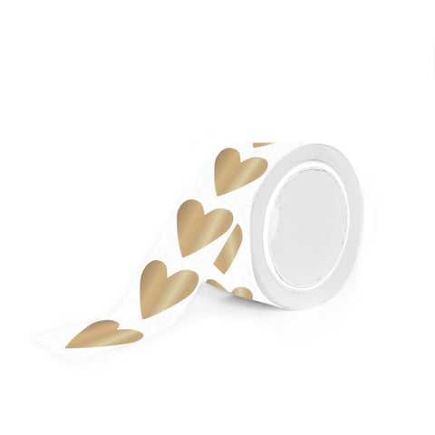 Mini autocollants coeur dorés (3 pièces)